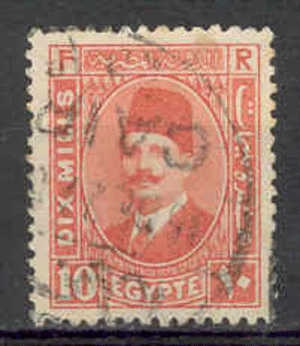 Egipto 1927 Scott 136 Sello º Personaje Rey Fuad 10 Timbre Egypte Mi.126 Yvert123 